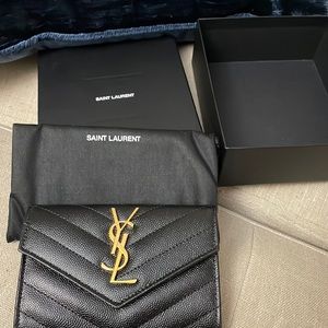 YSL  small envelope wallet .